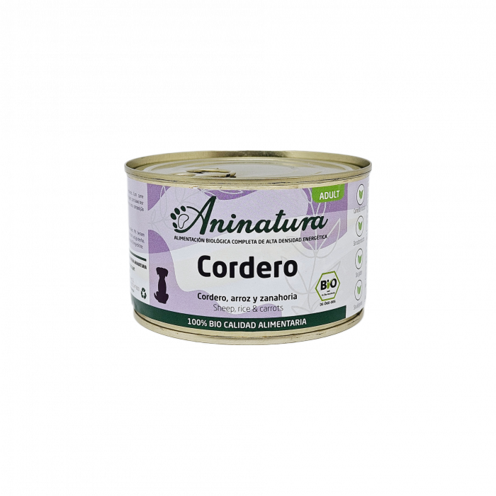 Alimento húmedo de cordero BIO para perros