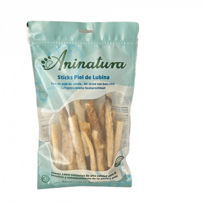 Aninatura Delikatesse STICKS - Piel de Lubina 100g
