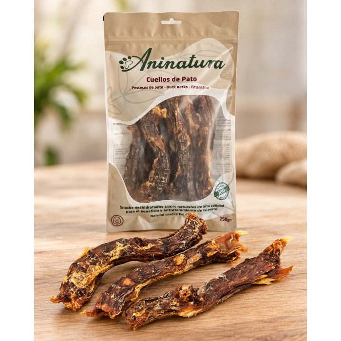 Aninatura  Cuellos de pato – Snack natural deshidratado para perros 250g