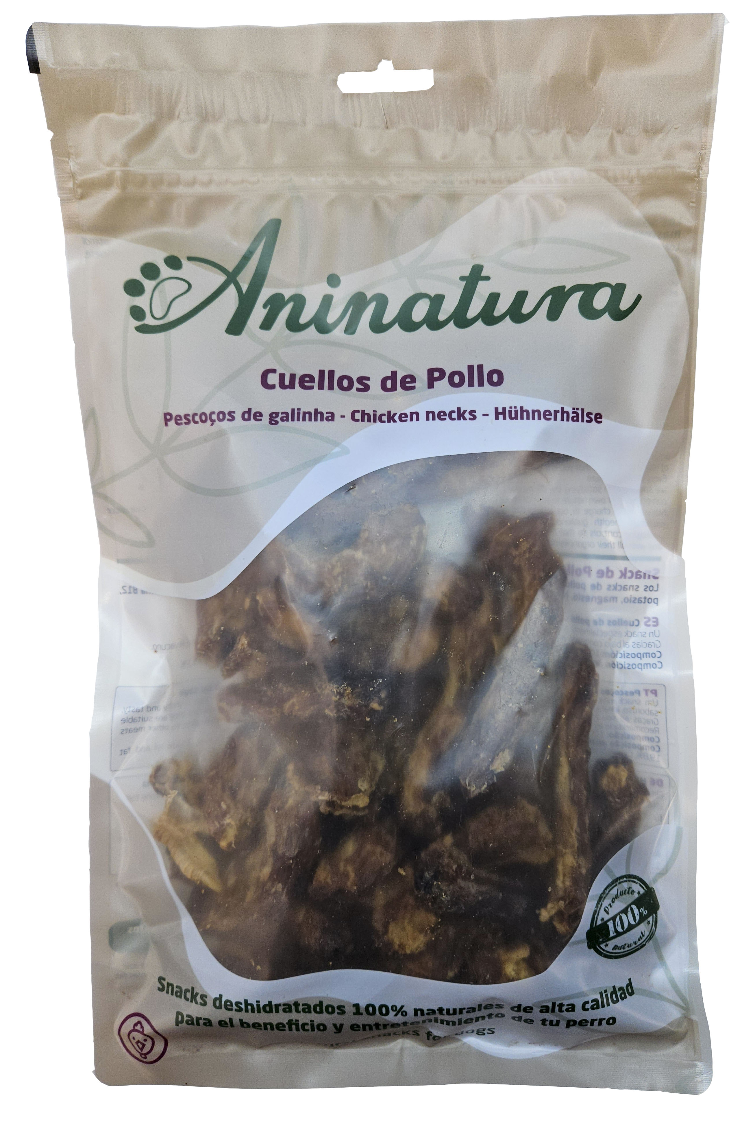Cuellos de pollo de Aninatura para perros